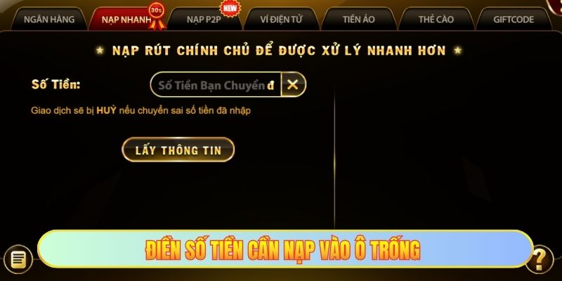 Nạp Tiền YO88 - Đã Đến Lúc Nhận Quà Độc Quyền Khủng 2 Điền số tiền cần nạp vào ô trống