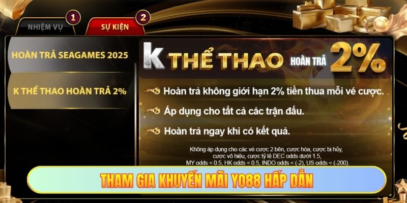 Tham gia khuyến mãi YO88 hấp dẫn